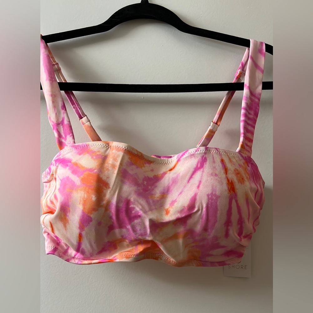 34C Pink Tie-Dye Swim Bikini Top